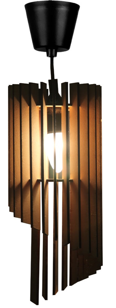 Wooden Hanging Pendant Light for Living Room, Dining Room & Bedroom | Modern Ceiling Lamp 37x16 cm