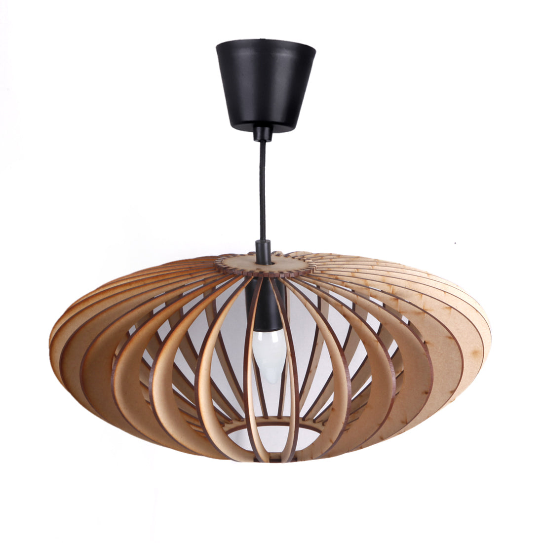 Modern Wooden Pendant Light for Living Room, Dining Room & Bedroom Ceiling Decoration