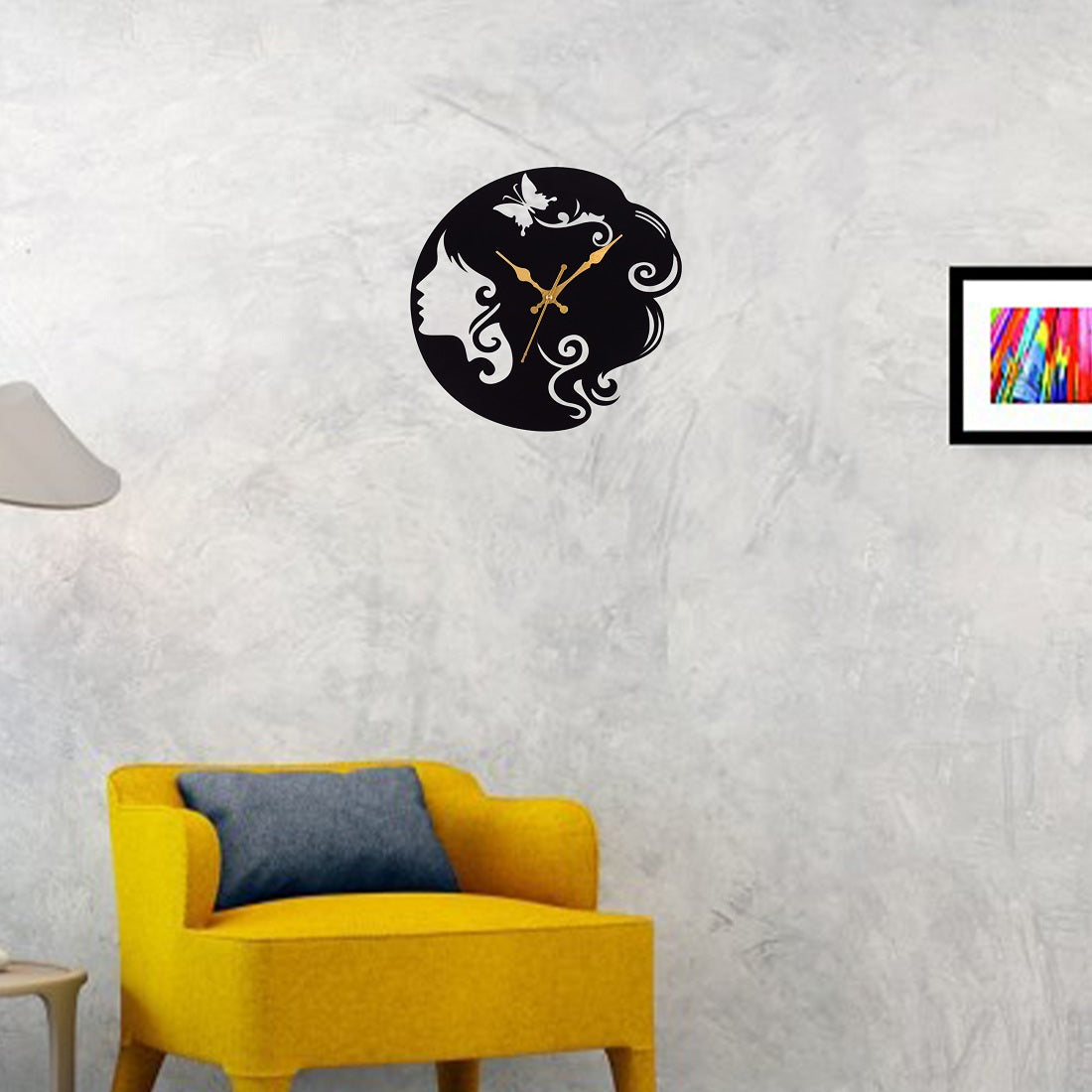 Stylish Wall Clock 37 CM – Modern Black & White Designer Clock for Home, Living Room & Office Decoration