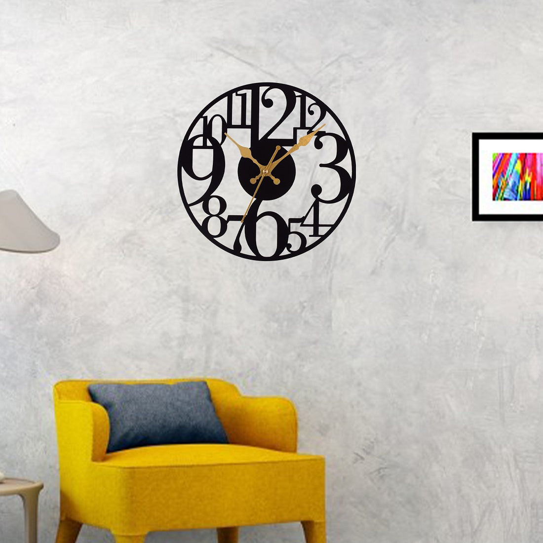Metal Wall Clock – Stylish Black Decorative Wall Clock for Home, Living Room & Office Décor