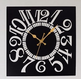 Metal Wall Clock 39 cm– Stylish Black Decorative Wall Clock for Home, Living Room & Office Décor