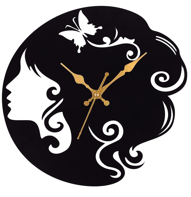 Stylish Wall Clock 37 CM – Modern Black & White Designer Clock for Home, Living Room & Office Decoration