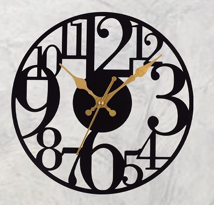 Metal Wall Clock – Stylish Black Decorative Wall Clock for Home, Living Room & Office Décor