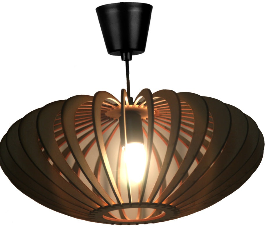 Modern Wooden Pendant Light for Living Room, Dining Room & Bedroom Ceiling Decoration
