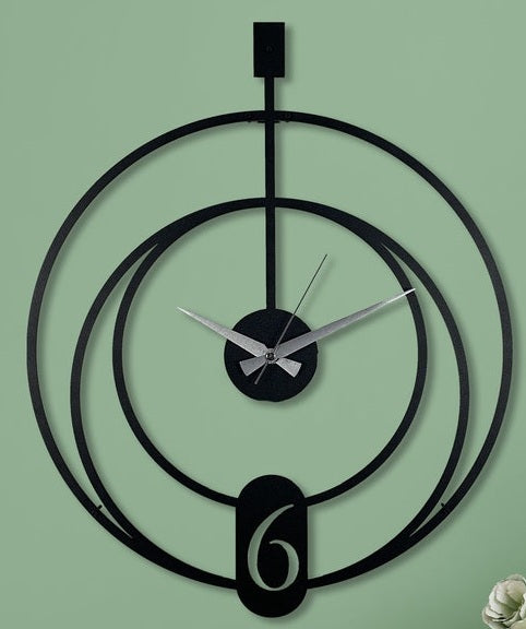 Modern Metal Wall Clock for Living Room | 38x50 cm Designer Wall Clock for Home & Office Decoration