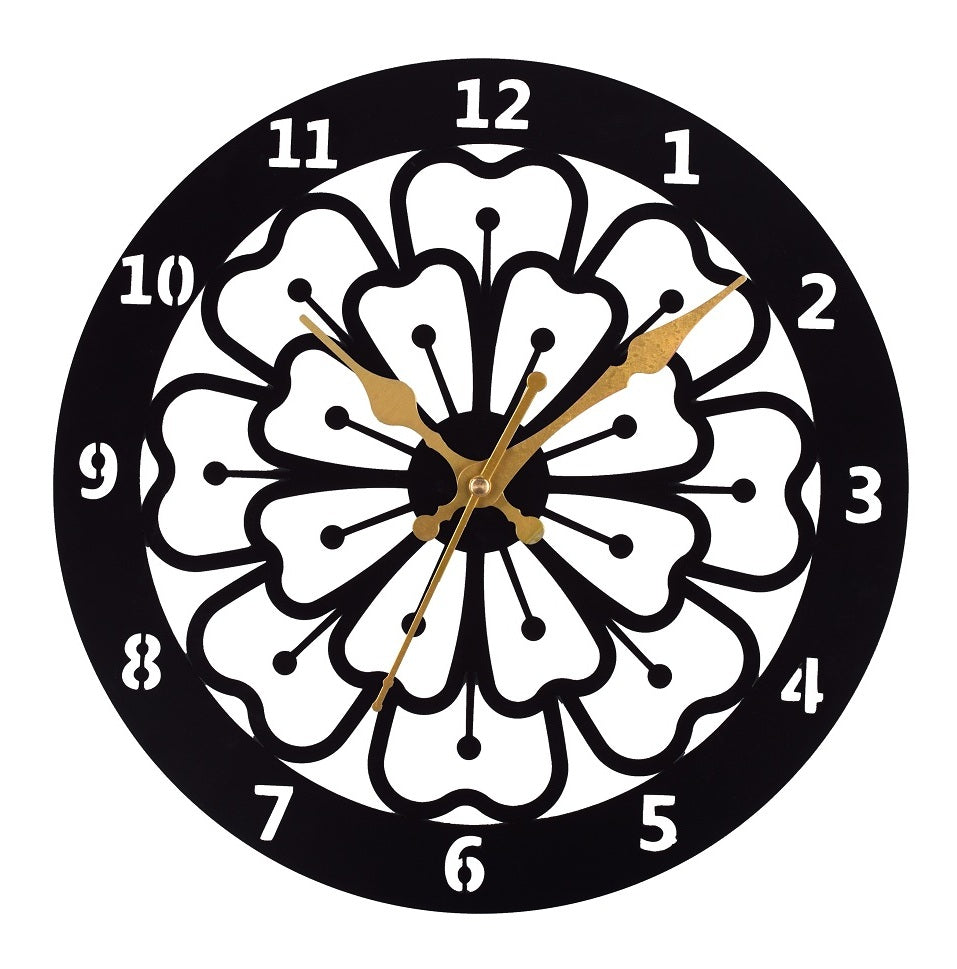 39 cm Metal Wall Clock – Stylish Black Decorative Wall Clock for Home, Living Room & Office Décor