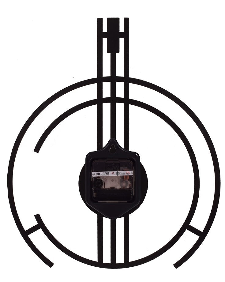 Modern Metal Wall Clock 38x47 cm – Stylish Black & Gold Designer Wall Clock for Living Room, Bedroom & Office