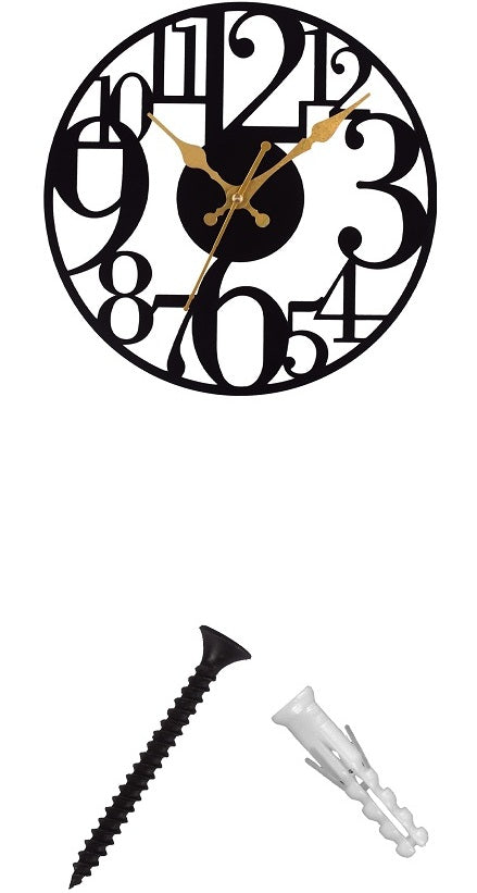 Metal Wall Clock – Stylish Black Decorative Wall Clock for Home, Living Room & Office Décor