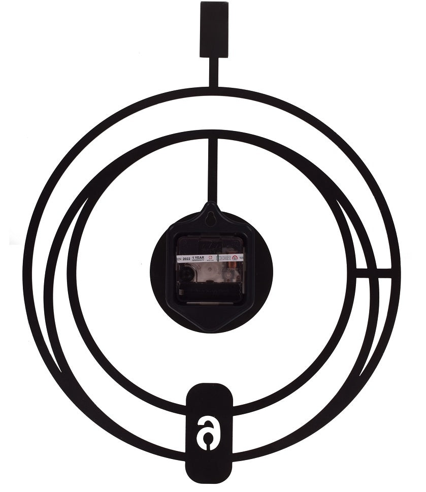 Modern Metal Wall Clock for Living Room | 38x50 cm Designer Wall Clock for Home & Office Decoration