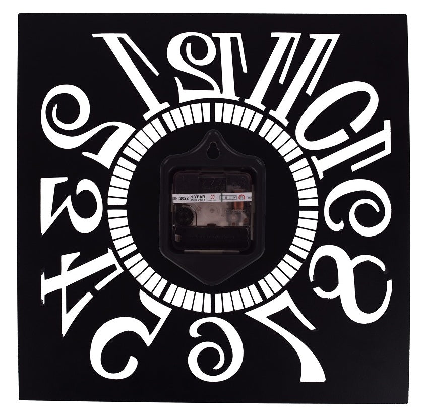 Metal Wall Clock 39 cm– Stylish Black Decorative Wall Clock for Home, Living Room & Office Décor
