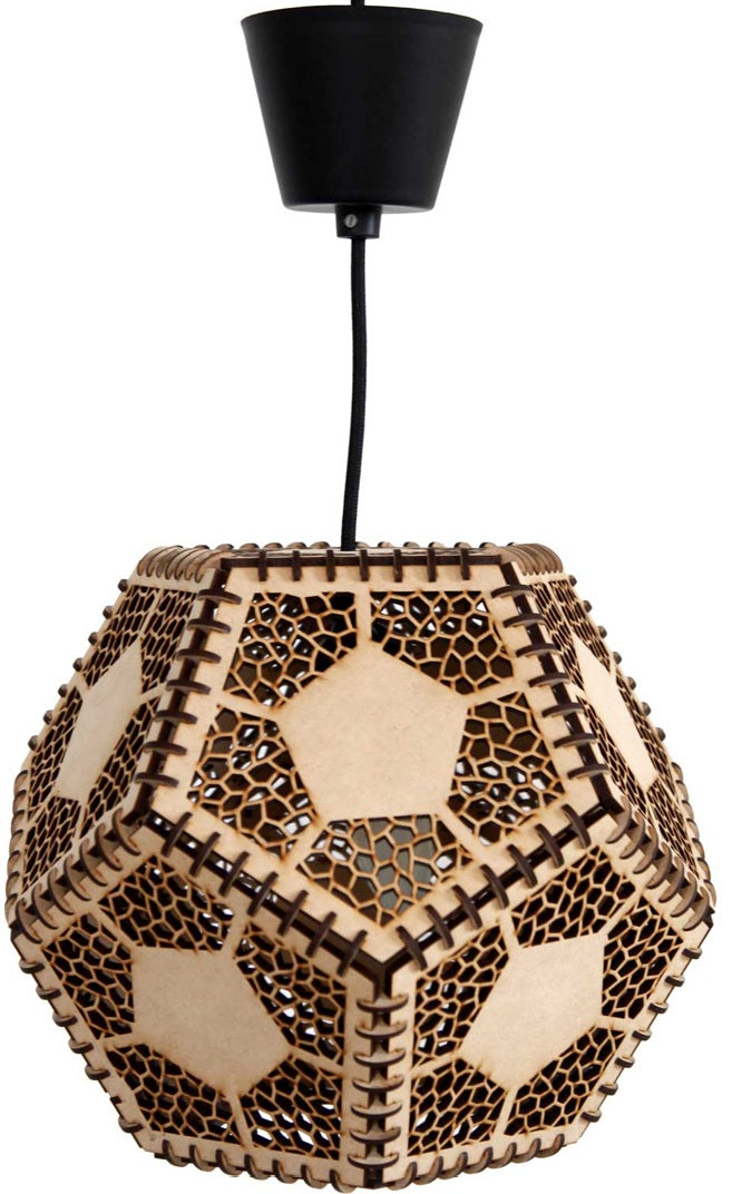 Wooden Pendant Hanging Light for Ceiling – Modern Decorative Hanging Lamp (28 cm) for Living Room, Dining Room, Bedroom & Café Decoration