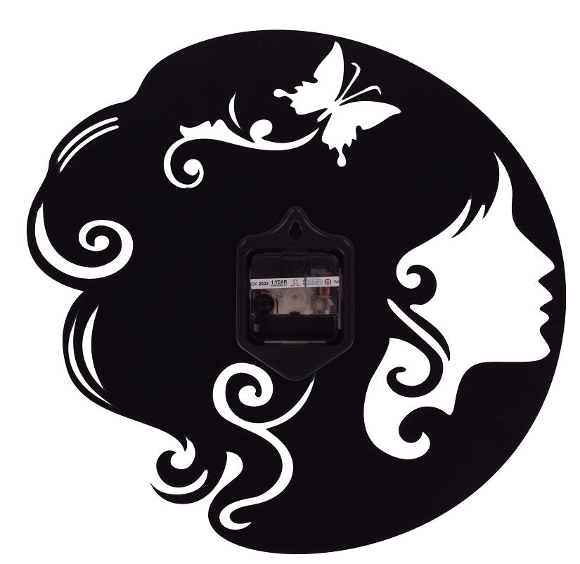 Stylish Wall Clock 37 CM – Modern Black & White Designer Clock for Home, Living Room & Office Decoration