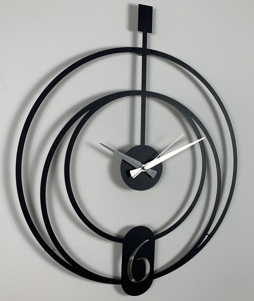 Modern Metal Wall Clock for Living Room | 38x50 cm Designer Wall Clock for Home & Office Decoration