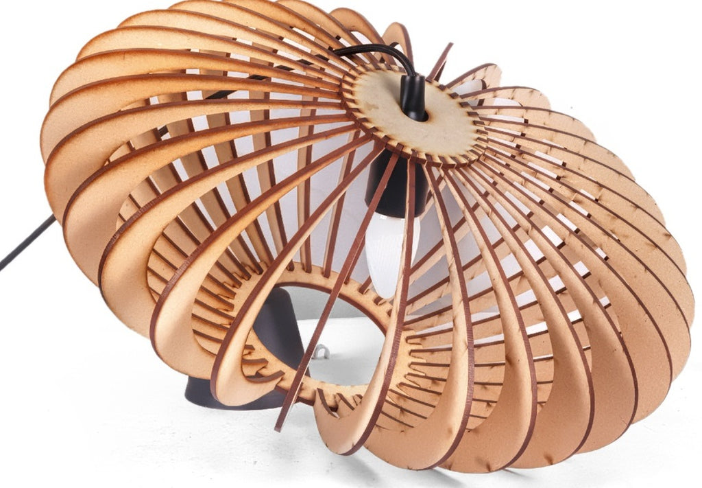 Modern Wooden Pendant Light for Living Room, Dining Room & Bedroom Ceiling Decoration