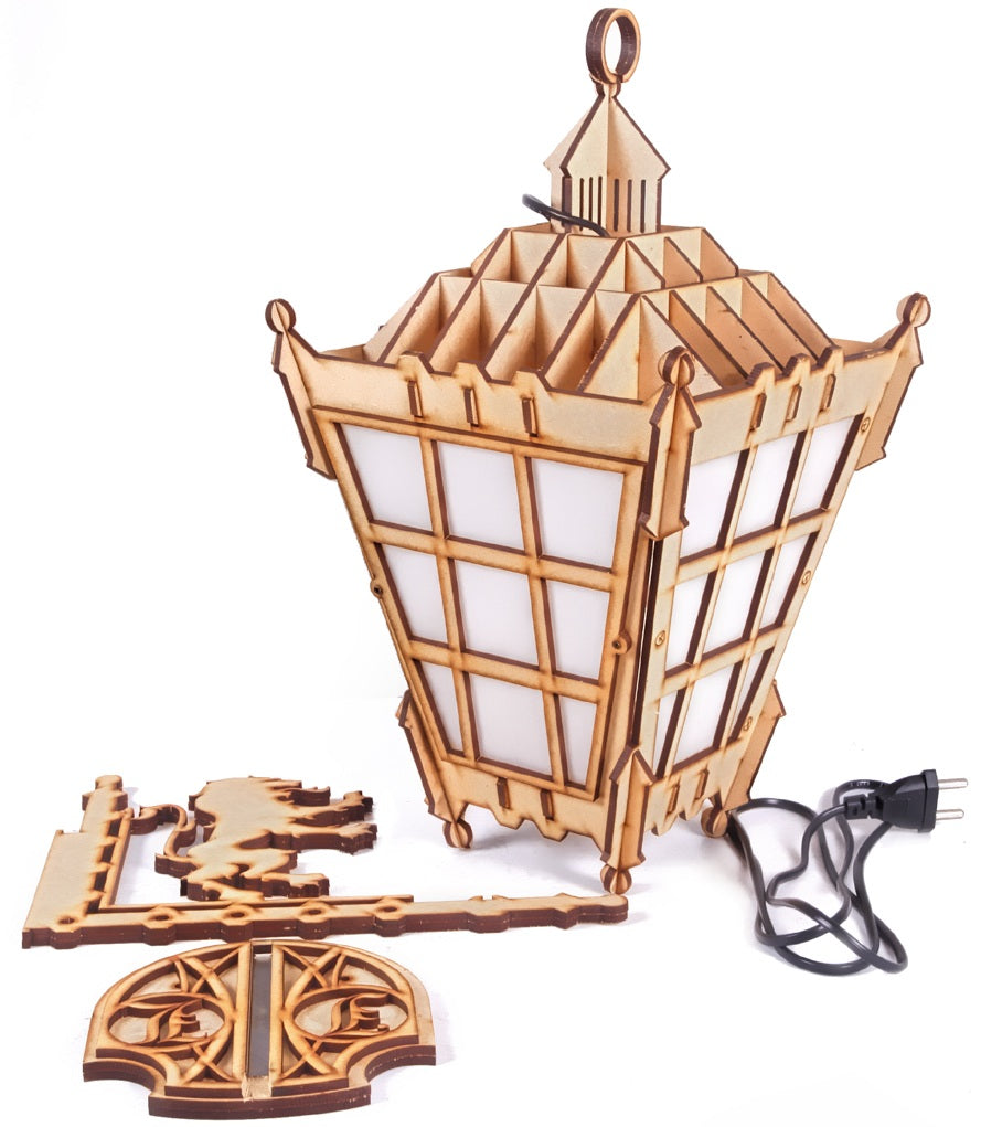Wooden Wall Hanging Lantern Light for Home Decoration | Vintage Wall Lamp for Living Room, Bedroom, Garden & Outdoor