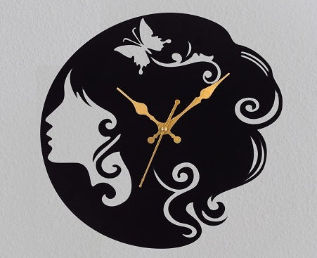 Stylish Wall Clock 37 CM – Modern Black & White Designer Clock for Home, Living Room & Office Decoration