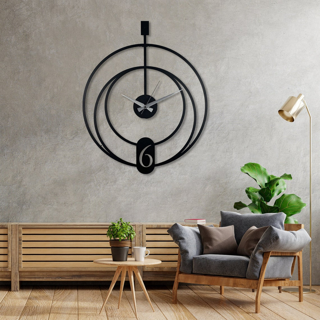 Modern Metal Wall Clock for Living Room | 38x50 cm Designer Wall Clock for Home & Office Decoration