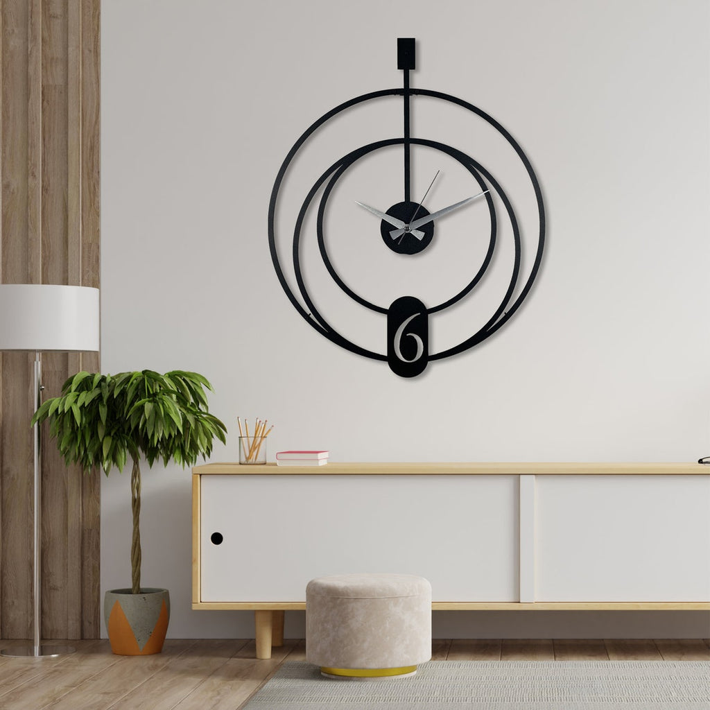 Modern Metal Wall Clock for Living Room | 38x50 cm Designer Wall Clock for Home & Office Decoration