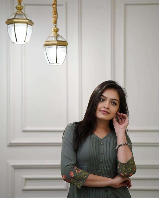 Women's Cotton Printed Flared Straight Kurti with Pant and Dupatta Set