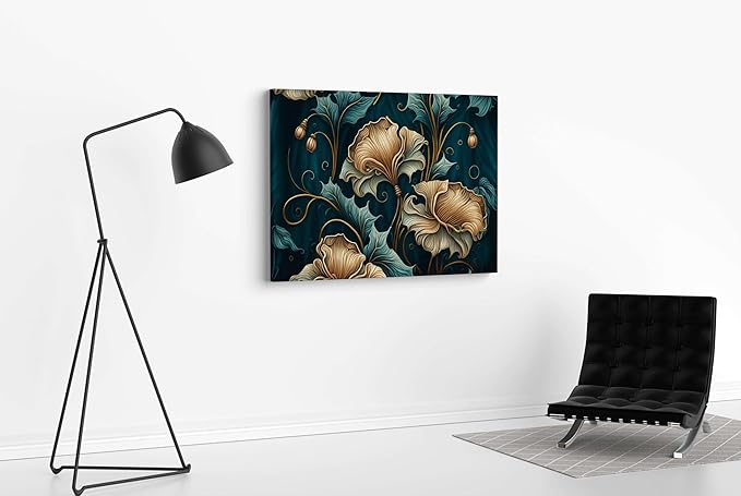 Flower Paintings for Wall Decoration – Canvas Frame Art for Living Room & Bedroom (22 inch x 16 inch CH-FLW-LDP10)