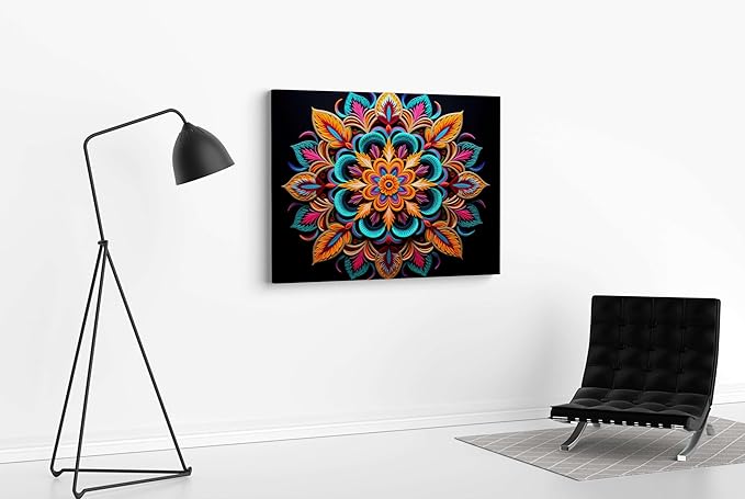 Colorful Mandala Wall Art Painting – Vibrant Canvas for Living Room & Home Décor