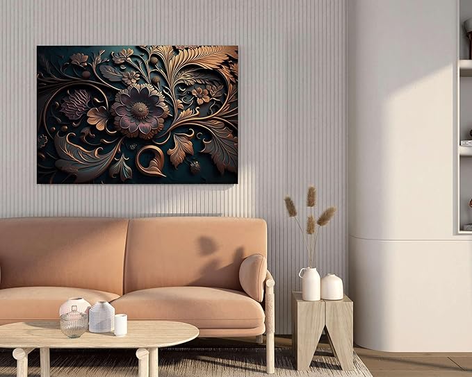 Flower Paintings For Wall Decoration With Frame Canvas Painting For Living Room bedroom Home Office & Hotels (22 inch x 16 inch CH-FLW-LDP8)