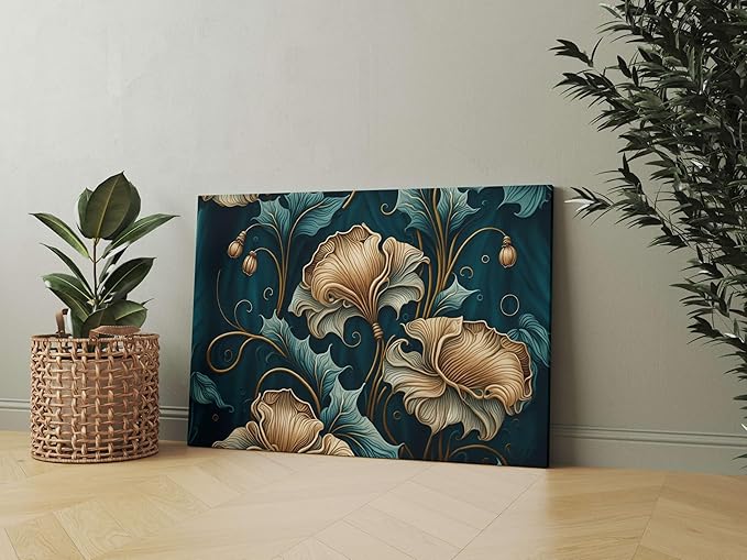 Flower Paintings for Wall Decoration – Canvas Frame Art for Living Room & Bedroom (22 inch x 16 inch CH-FLW-LDP10)