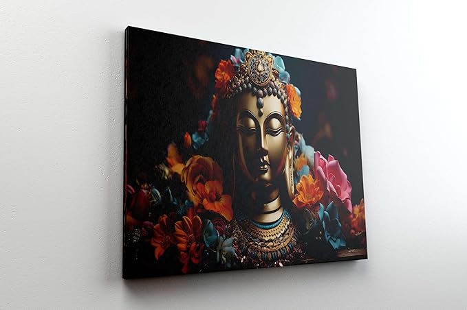 Buddha Paintings For Wall Decoration With Frame Canvas Painting For Living Room bedroom Home Office & Hotels (22 inch x 16 inch CH-BD-LDP15)