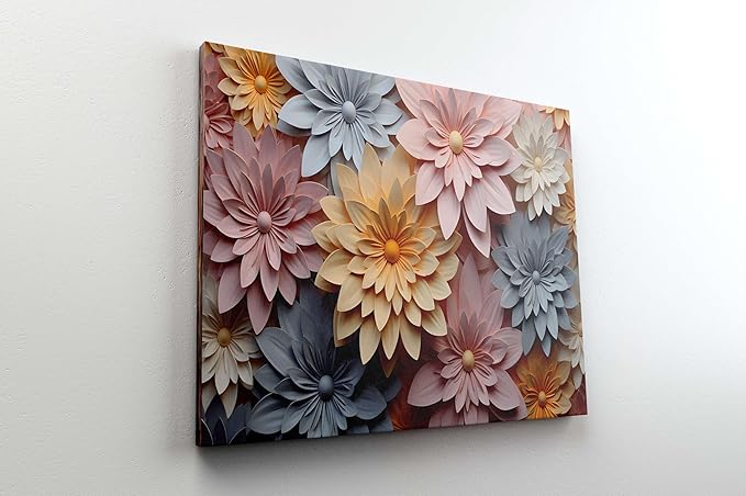 3D Floral Wall Art Painting for Living Room – Modern Home Décor Canvas