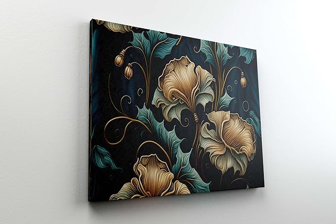 Flower Paintings for Wall Decoration – Canvas Frame Art for Living Room & Bedroom (22 inch x 16 inch CH-FLW-LDP10)