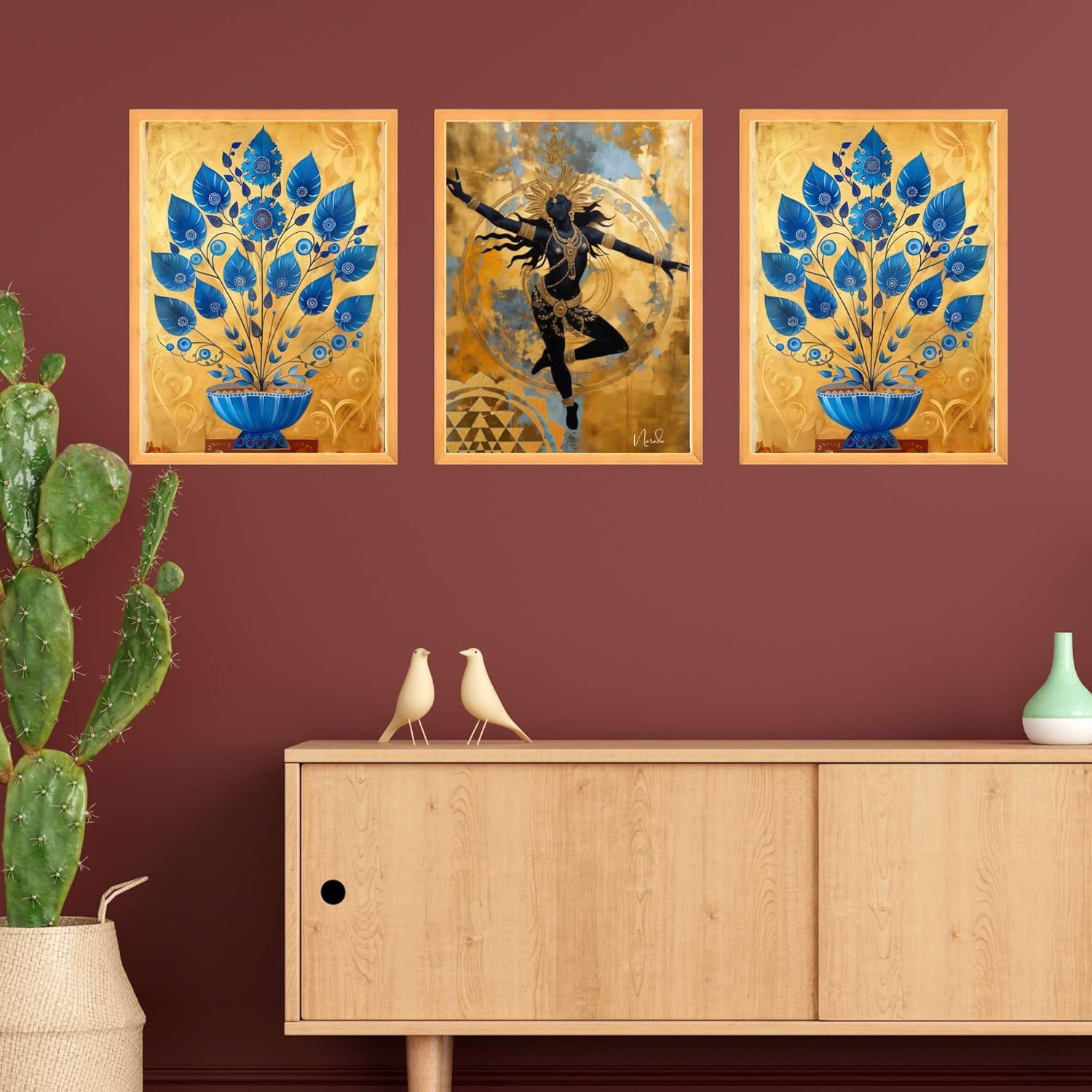 Set of Three Wall Paintings for Wall Dacoration Large Framed Wall Paintings for Living Room & Bedroom Wall Art for Home Decoration & Office Wall Décor (18x12 inch CH-WD3-10)