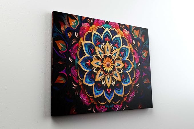 Colorful Mandala Wall Art Painting – Vibrant Canvas for Living Room & Home Décor