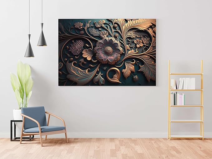Flower Paintings For Wall Decoration With Frame Canvas Painting For Living Room bedroom Home Office & Hotels (22 inch x 16 inch CH-FLW-LDP8)