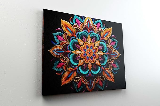 Colorful Mandala Wall Art Painting – Vibrant Canvas for Living Room & Home Décor