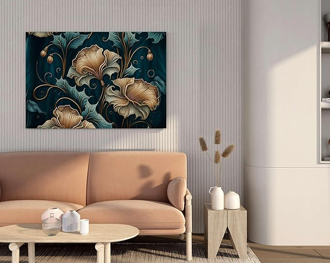 Flower Paintings for Wall Decoration – Canvas Frame Art for Living Room & Bedroom (22 inch x 16 inch CH-FLW-LDP10)