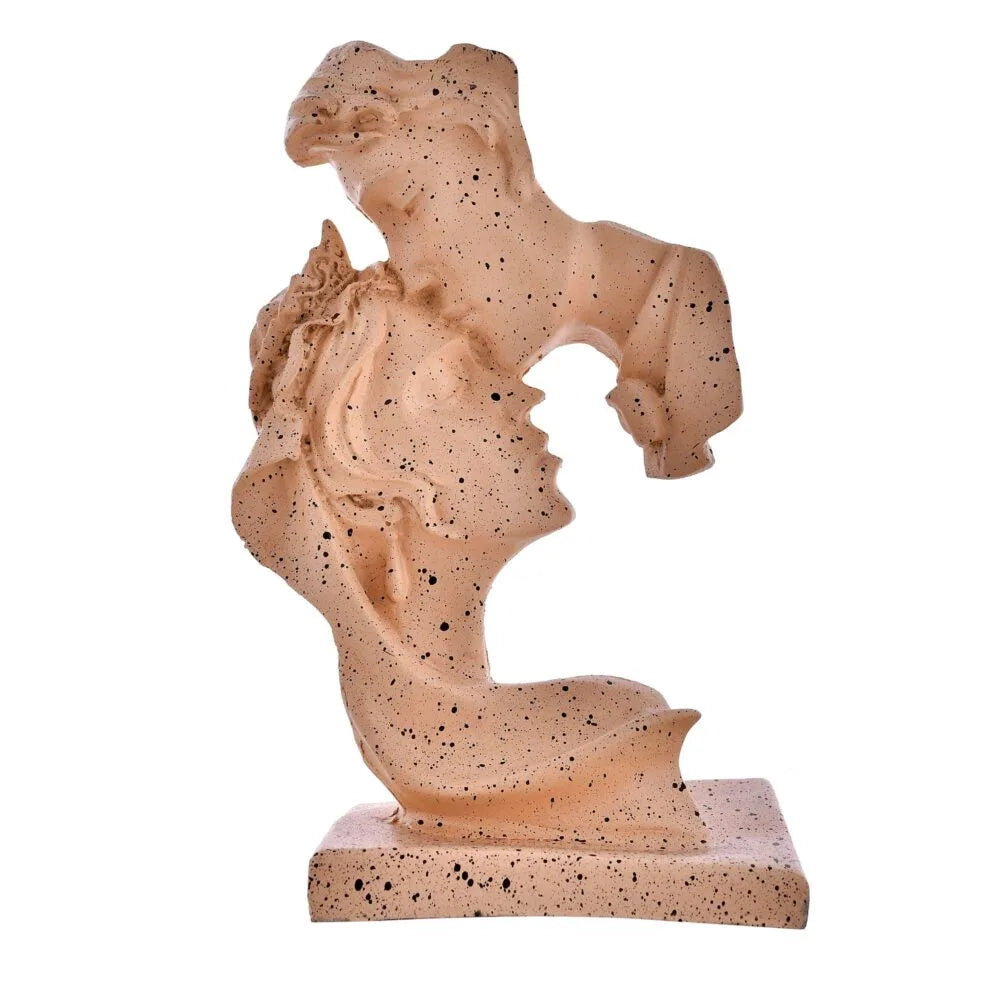 Modern Abstract Couple Face Sculpture – Romantic Home & Office Decor