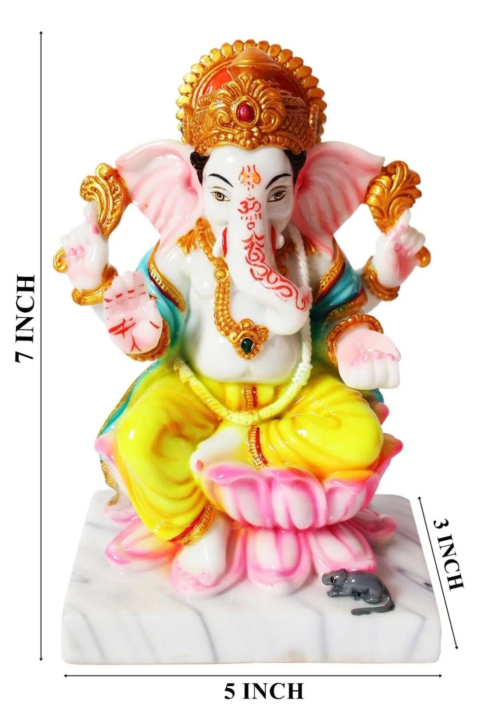 Lakshmi Ganesha Idol Set – 7 Inch Murti for Diwali Puja, Temple & Home Décor