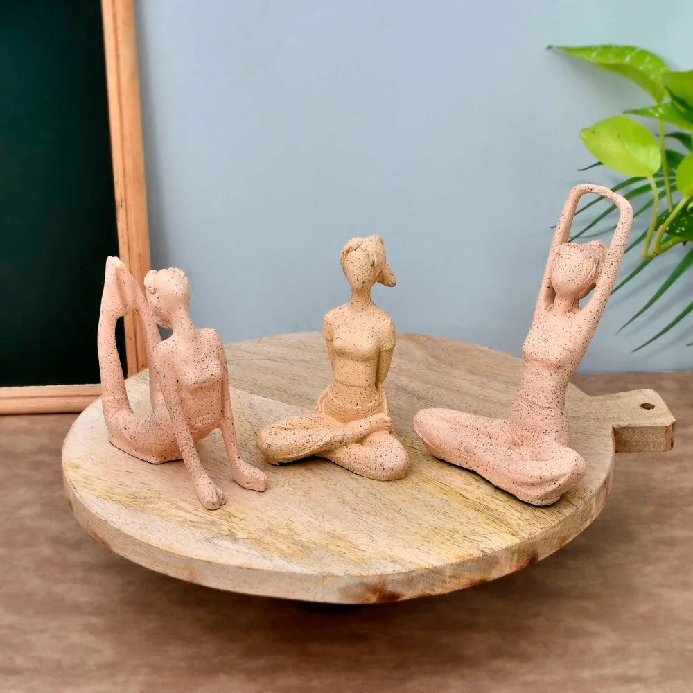 Yoga Lady Statue Set – Modern Meditation Figurines for Home & Studio Décor