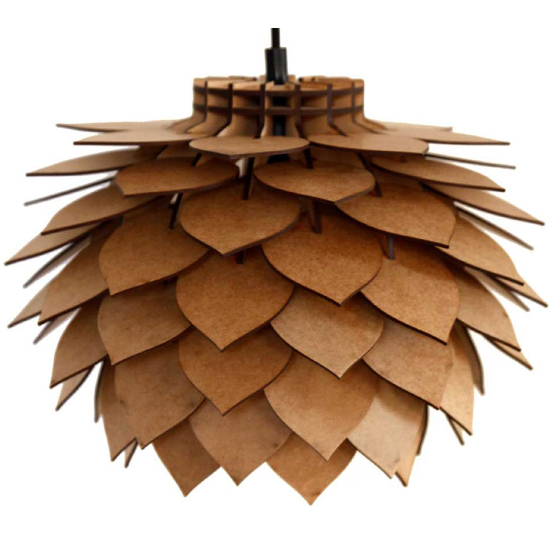 Wooden Pendant Light for Ceiling – Modern Hanging Light Fixture for Living Room, Dining Room & Bedroom (29 x 29 x 140 cm)
