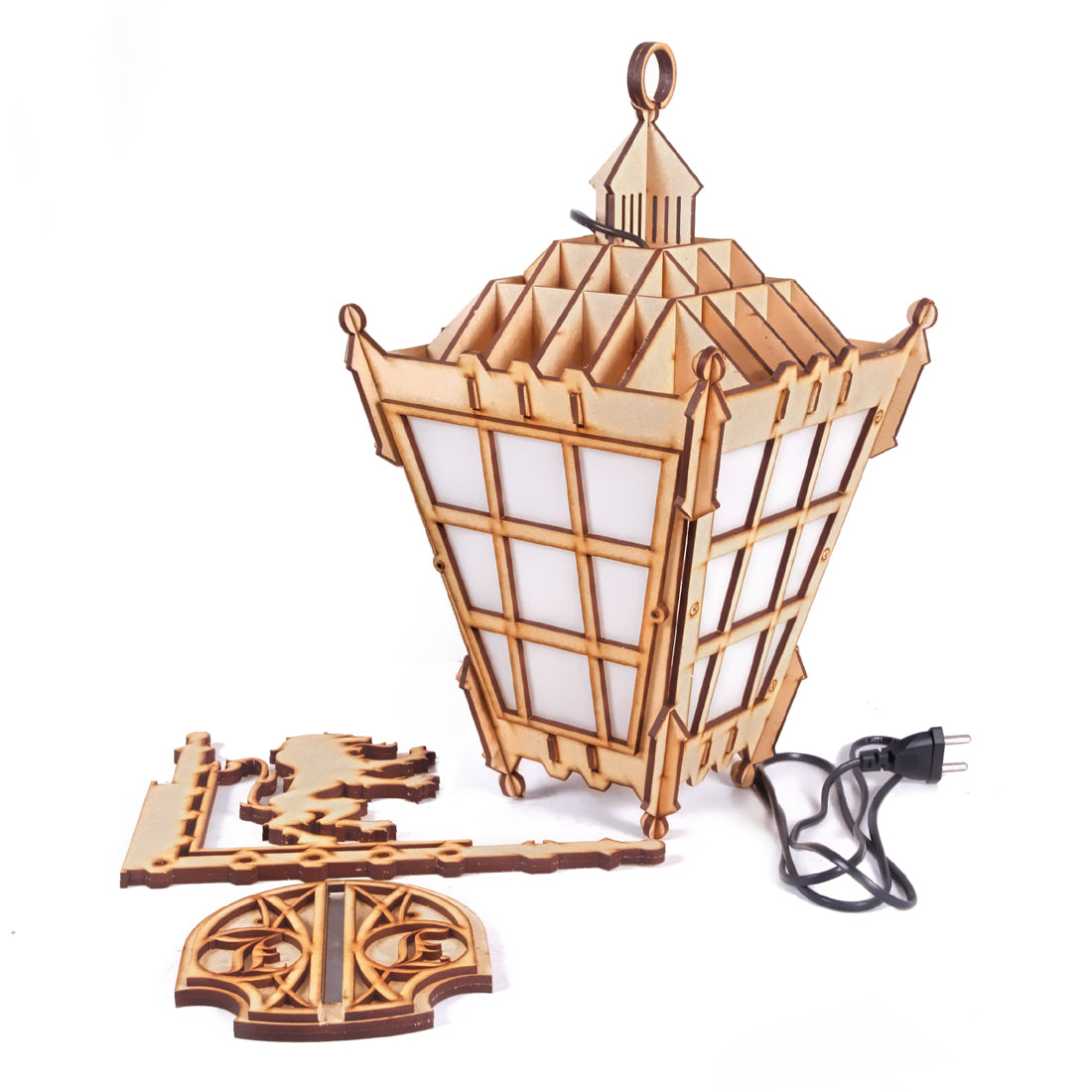 Wooden Wall Hanging Lantern Light for Home Decoration | Vintage Wall Lamp for Living Room, Bedroom, Garden & Outdoor
