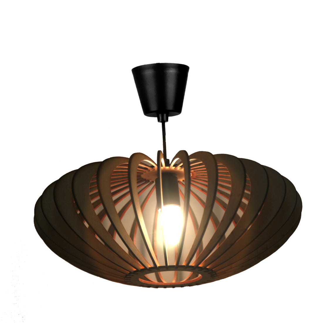 Modern Wooden Pendant Light for Living Room, Dining Room & Bedroom Ceiling Decoration