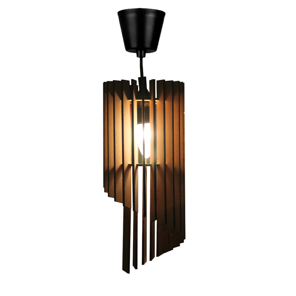 Wooden Hanging Pendant Light for Living Room, Dining Room & Bedroom | Modern Ceiling Lamp 37x16 cm