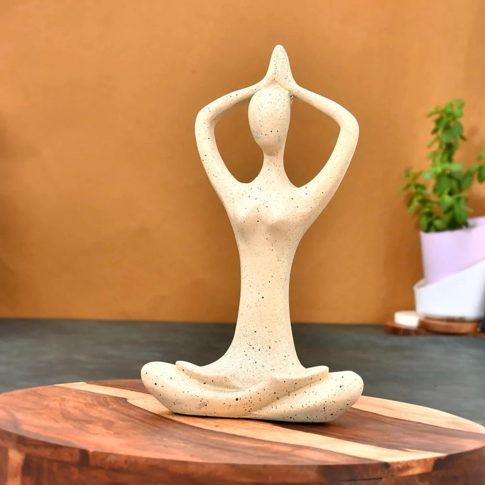 Yoga Lady Position Figurine for Table Corner Living Room and for Home Decor Showpiece Figurine