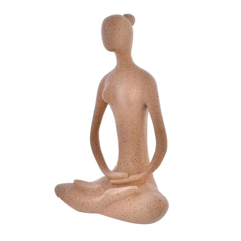 Modern Beige Figurine Shaped Solid Minimalistic Ceramic Figure Showpiece |for Home Decor | Center Table Decorative Item for Living Room, Dining Table, Office, Bedroom | Pack of 1