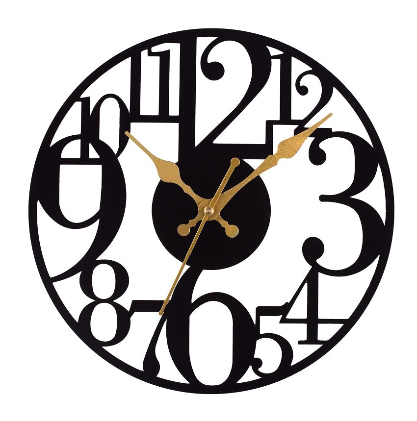 Metal Wall Clock – Stylish Black Decorative Wall Clock for Home, Living Room & Office Décor