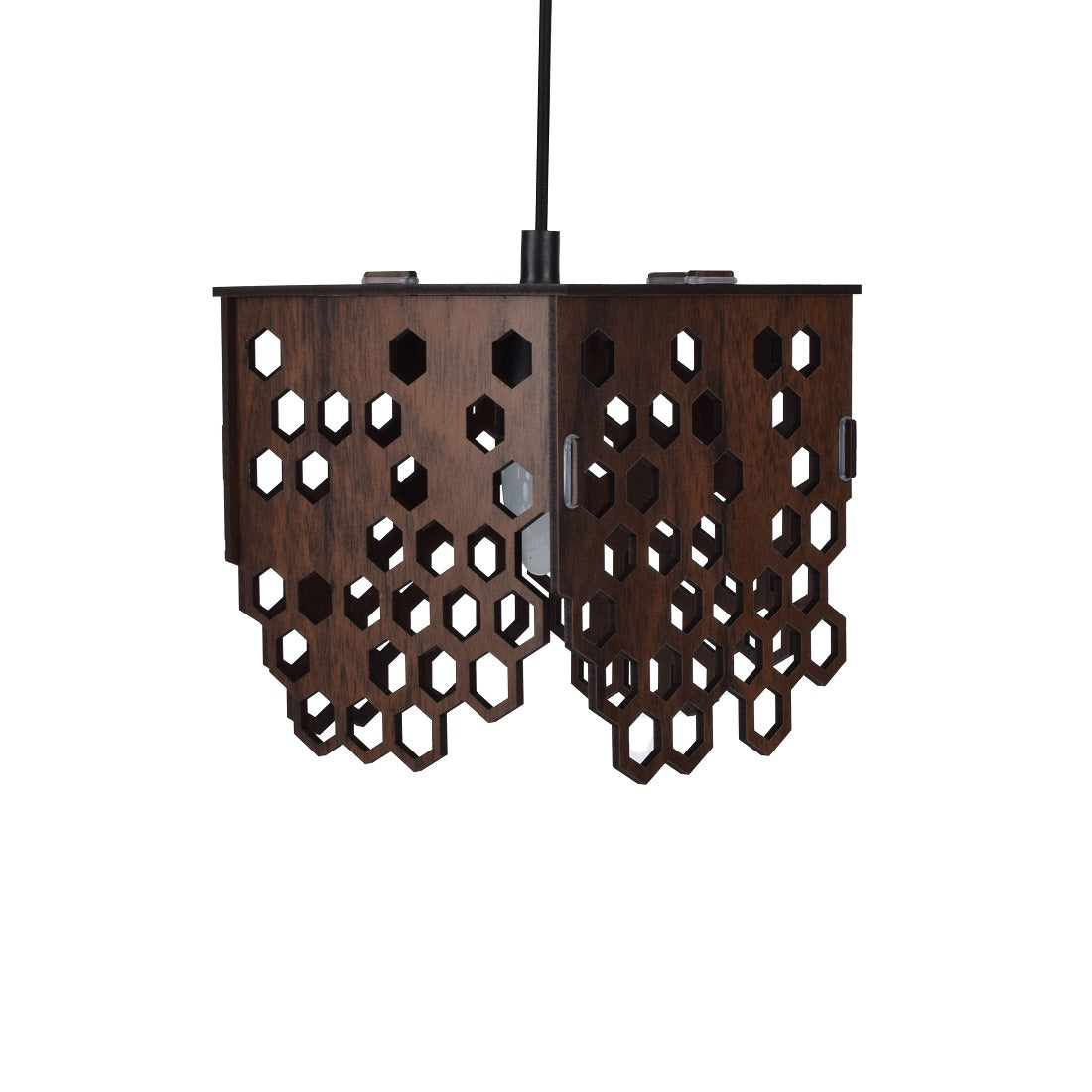Wooden Honeycomb Pendant Light | Modern Ceiling Hanging Lamp for Home, Café & Restaurant Decoration (20x104 cm)