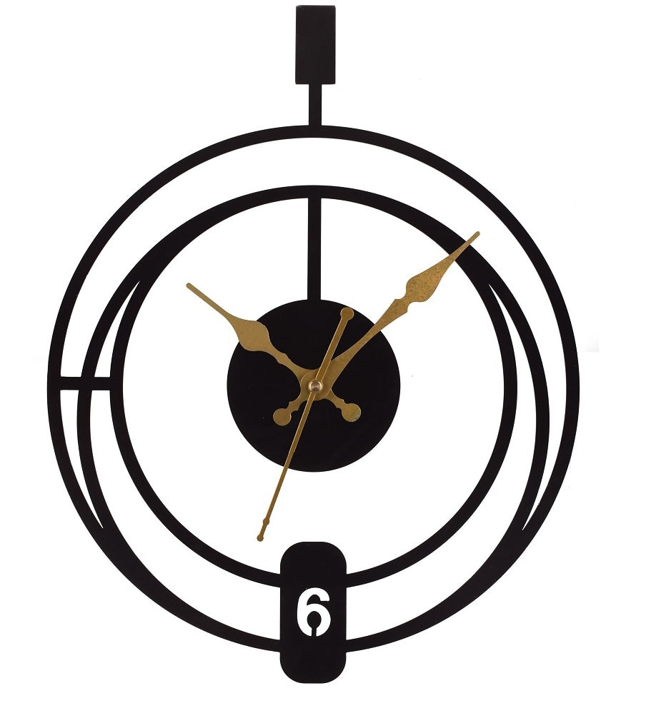 Modern Metal Wall Clock for Living Room | 38x50 cm Designer Wall Clock for Home & Office Decoration
