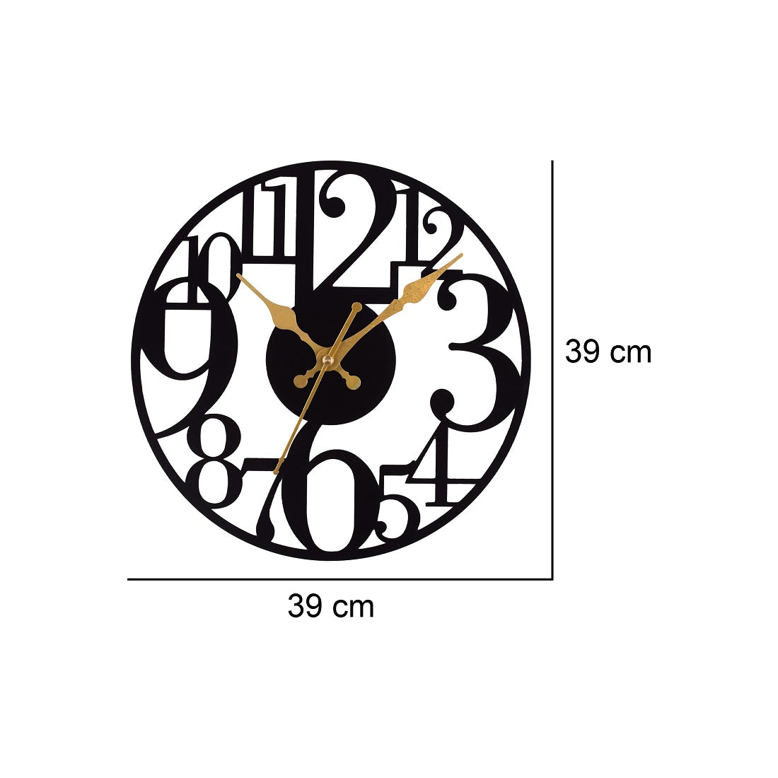 Metal Wall Clock – Stylish Black Decorative Wall Clock for Home, Living Room & Office Décor
