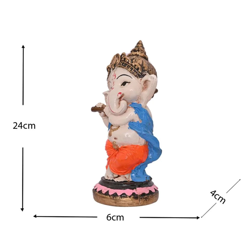 Dancing Lord Ganesha Idol – Colorful Ganpati Statue for Home Temple & Décor