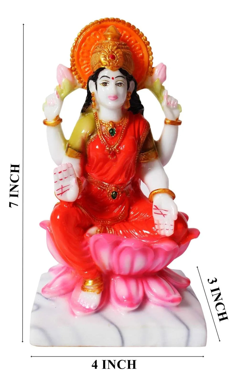 Lakshmi Ganesha Idol Set – 7 Inch Murti for Diwali Puja, Temple & Home Décor